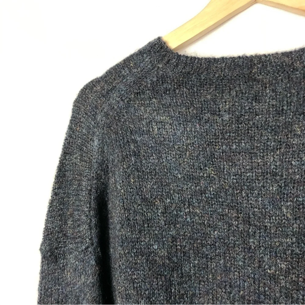 J. Crew Dark Blue Sequin Cuff Crewneck Sweater S